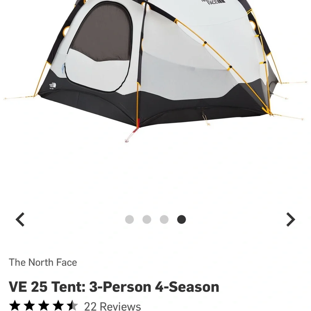 The North Face VE 25 Yellow and Black Tent - Picture 4 of 4